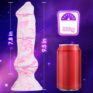 2.88Diameter Huge Realistic Dog Knot Dildo,9.5 Inch Silicone Big Thick Bad Wolf Dildos with Suction Cup,Fantasy Canine Animal Dr