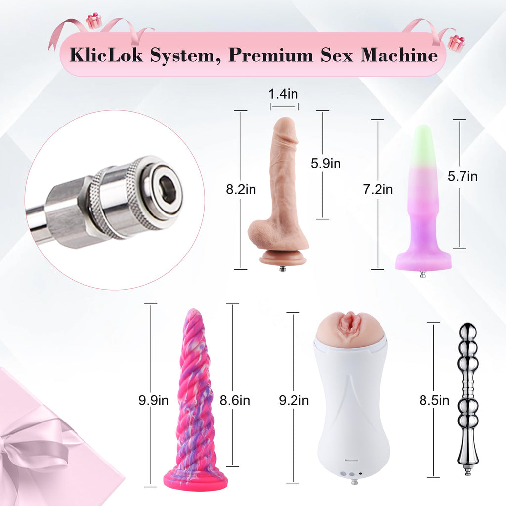 Hismith 100W Premium Sex Machine, APP Controlled Sex Machine with KlicLok System, Love Machine Gift Packaging for Anniversaries,