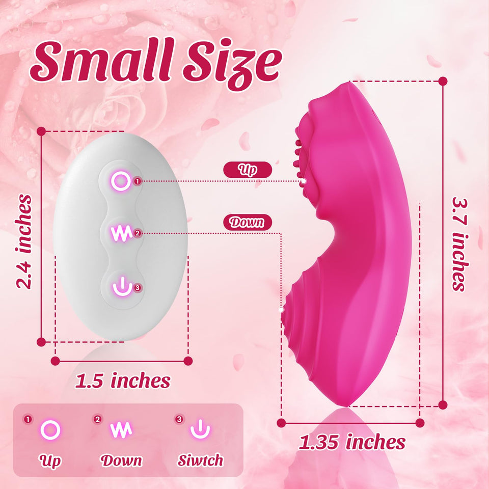 LUKIKI Adult Toys Female Sex Toys - Wearable Panty Vibrator with Rose Design, 9 * 9 Vibrating Women Sex Toy for Clit Stimulation