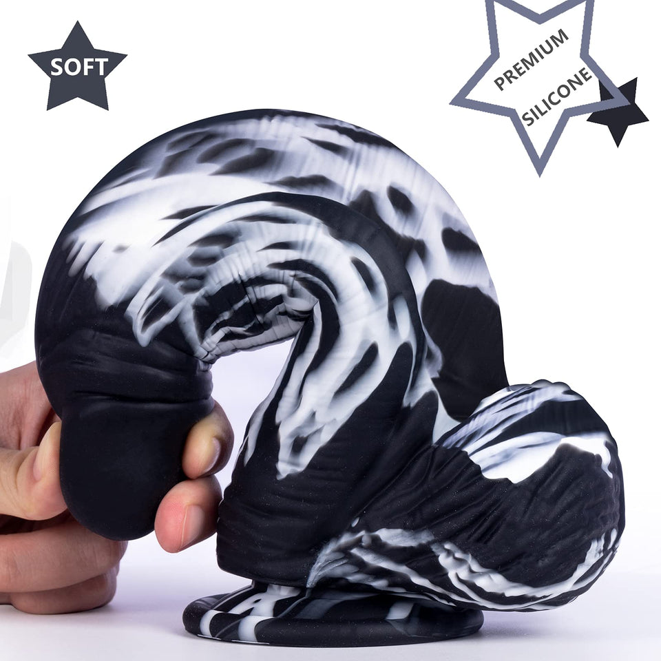 2.68 ' ' Diameter Huge Thick Dildo, 10 inch Monster Silicone Big Dildo with Strong Suction Cup for Hands-Free and Anal Play, G-s