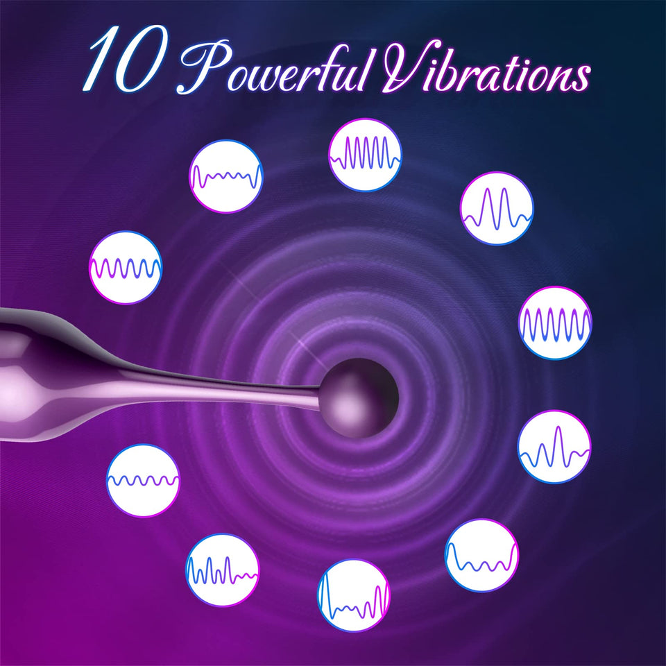 Clitoral Vibrator Sex Stimulator Toy for Women Pleasure, Precision Targeted Nipple Clip Mini Anal Clit Bullet Vibrator with 10 P