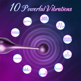 Clitoral Vibrator Sex Stimulator Toy for Women Pleasure, Precision Targeted Nipple Clip Mini Anal Clit Bullet Vibrator with 10 P