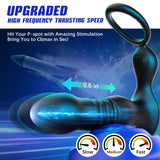 BEISAR Prostate Massager Anal Vibrator Thrusting Vibrating 7 Modes with Cock Ring Anal Plug Anal Sex Toys P Spot Massager Male S