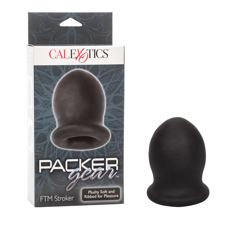 Calexotics Packer Gear Ftm Stroker - Male Silicone Masturbation Sleeve - 2 Inch Adult Male Masturbator Sex Toy - Black