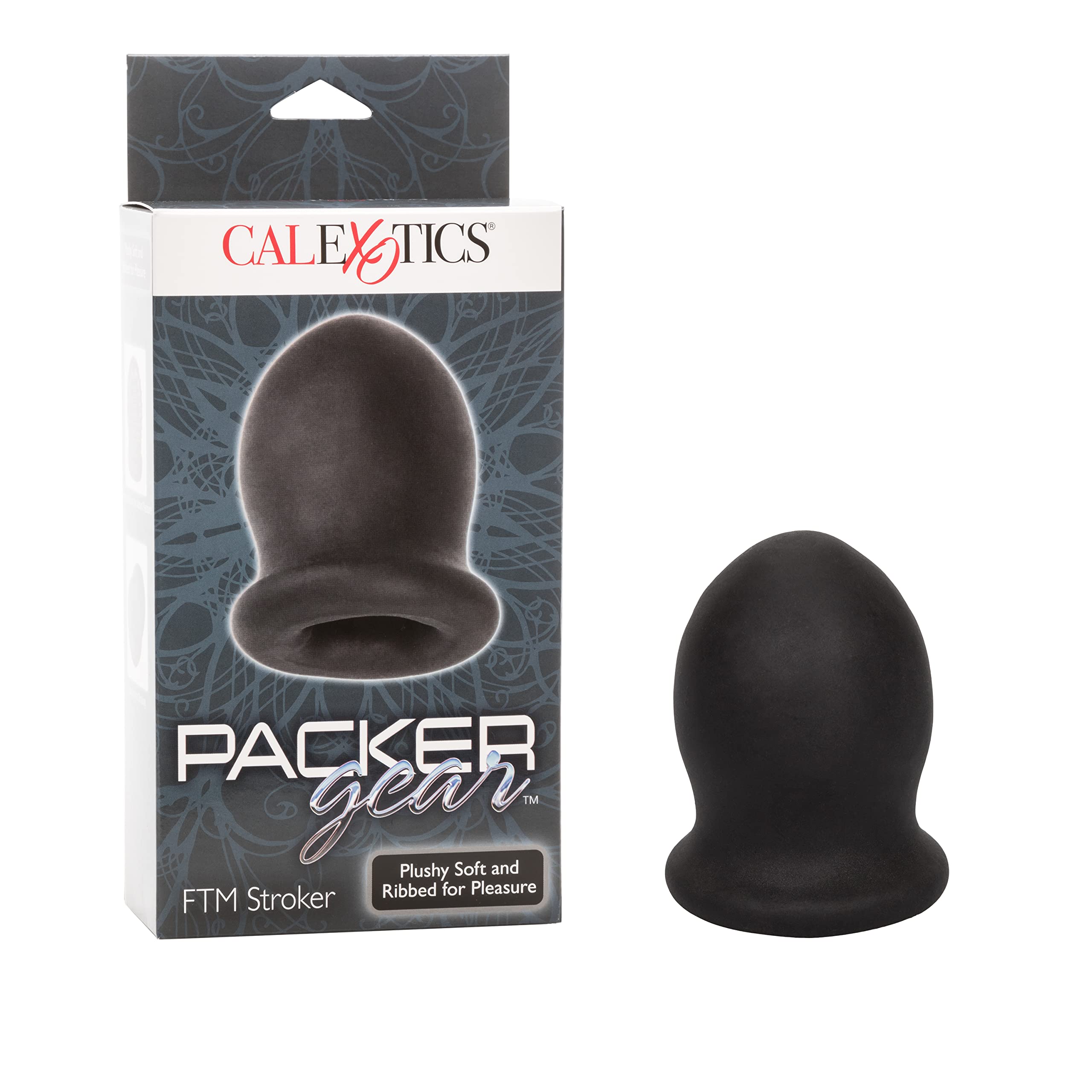 Calexotics Packer Gear Ftm Stroker - Male Silicone Masturbation Sleeve - 2 Inch Adult Male Masturbator Sex Toy - Black