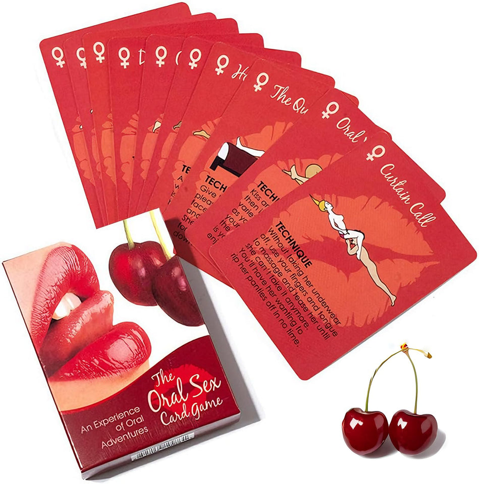Sexual Position Poker - Foreplay Card Game for Couples - Date Night Fun to Enhance Intimacy - Bedroom Battle (Oral Sex)