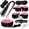 Bondage Kit Restraints Kit Sex Toys for Couples, BSDM Kits for Couples, BDSM Set, Adjustable Bondage Set Fuzzy Handcuffs Ball Ga