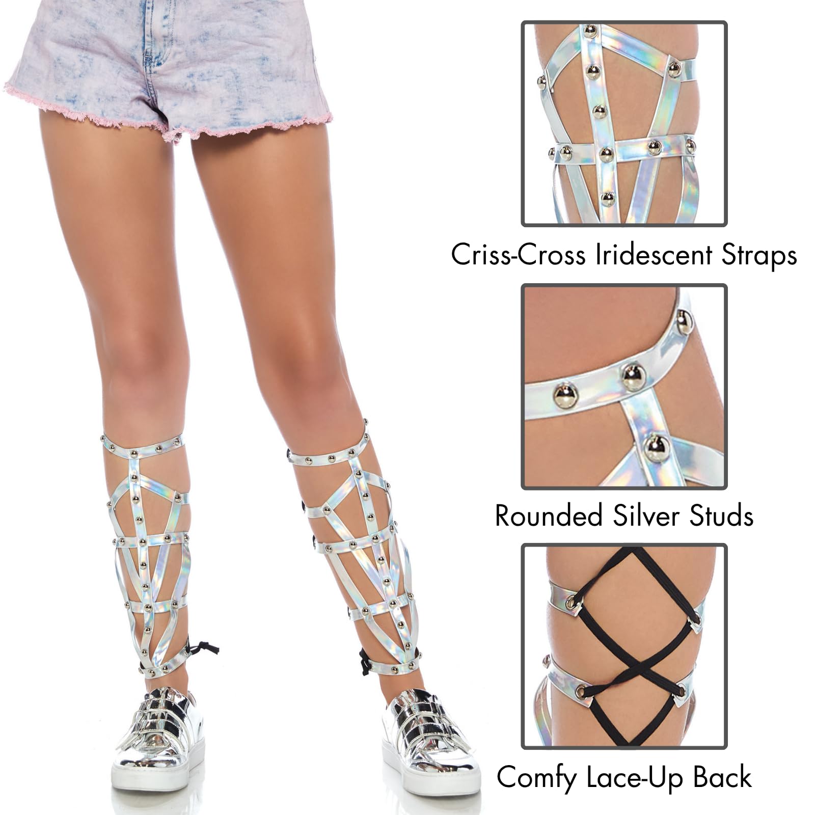 Iridescent Studded Shin Guards