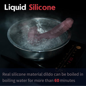 9 Inch Black Realistic Dildo Feels Like Skin, with Huge Strong Suction Cup Dildos for Hands-Free Play, Soft Liquid Silicone Anal