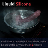 9 Inch Black Realistic Dildo Feels Like Skin, with Huge Strong Suction Cup Dildos for Hands-Free Play, Soft Liquid Silicone Anal