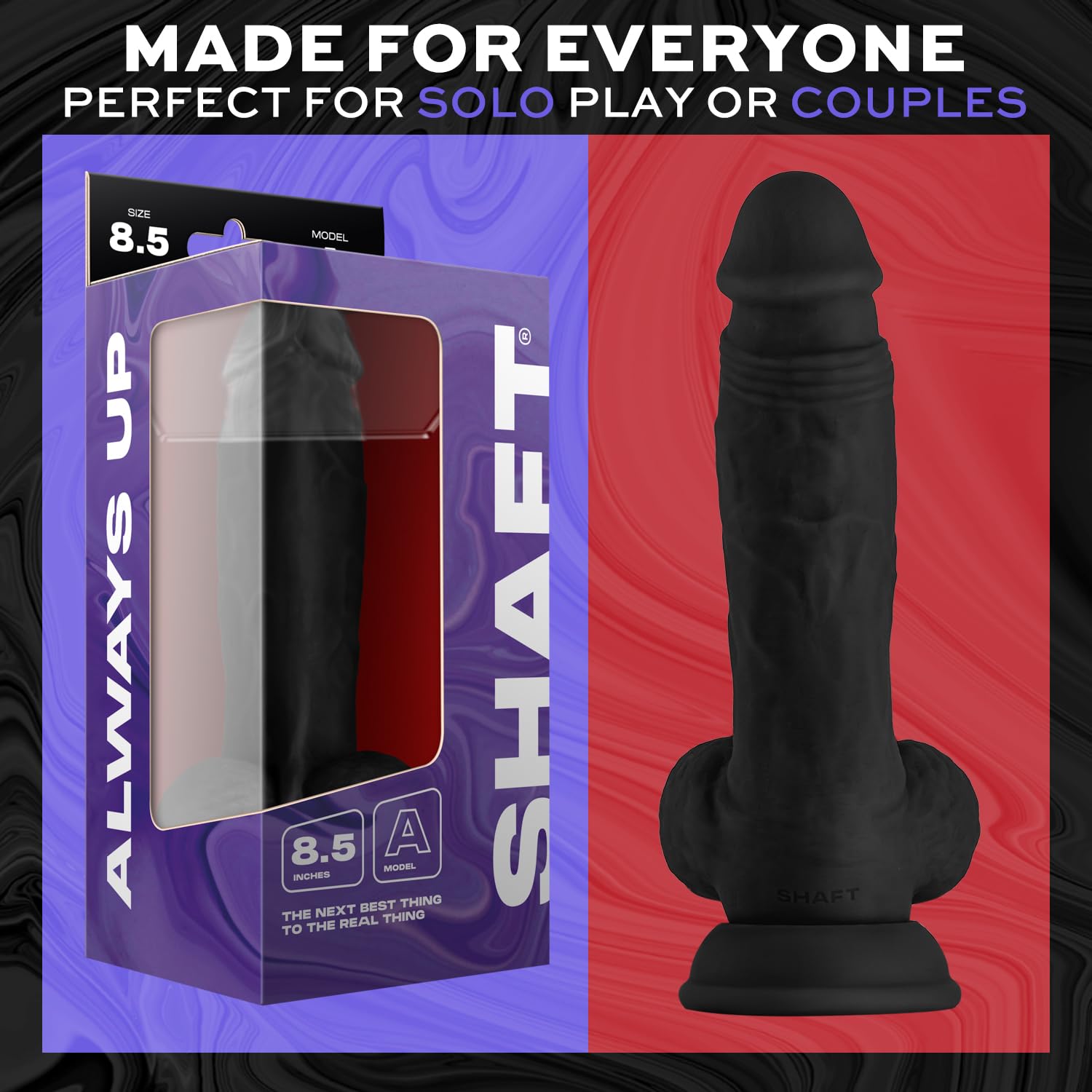 Shaft Model A 8.5in Silicone w/Balls Blk