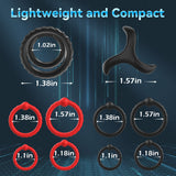 Silicone Penis Ring Set Sex Toys for Men, Amortoy 10 PCS Mens Cock Rings Penis Sleeve Shaft for Erection Enhancing, Soft Stretch