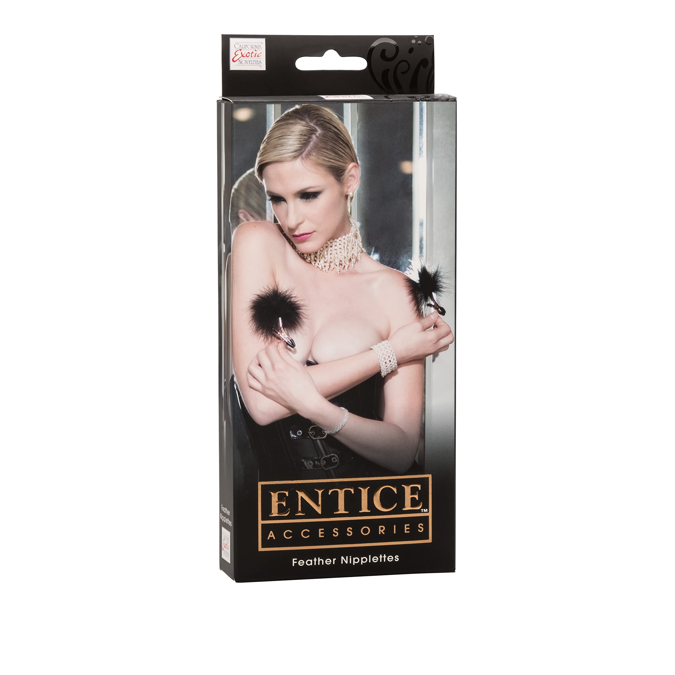 CalExotics Novelties Entice Feather Nipplettes, Gold