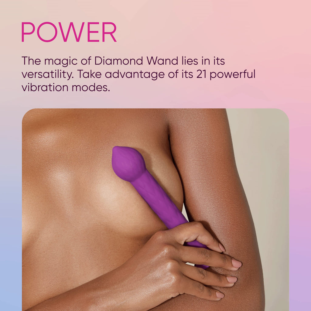 Diamond Wand Body Massager Clitoral And G-Spot Stimulator 21 Function Mode Personal Intimate Massager Multi-Function Adult Toy S