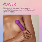 Diamond Wand Body Massager Clitoral And G-Spot Stimulator 21 Function Mode Personal Intimate Massager Multi-Function Adult Toy S