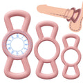Silicone Cock/Penis Rings Set with 3 C-Ring Set - Helps Create Firmer and Thicker Erections - Side Tabs for Easy Removal and Adj