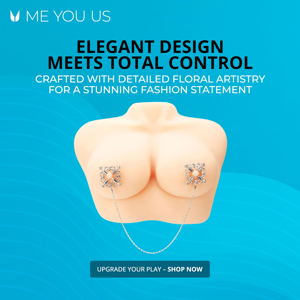 Me You Us Flower Design Nipple Chain