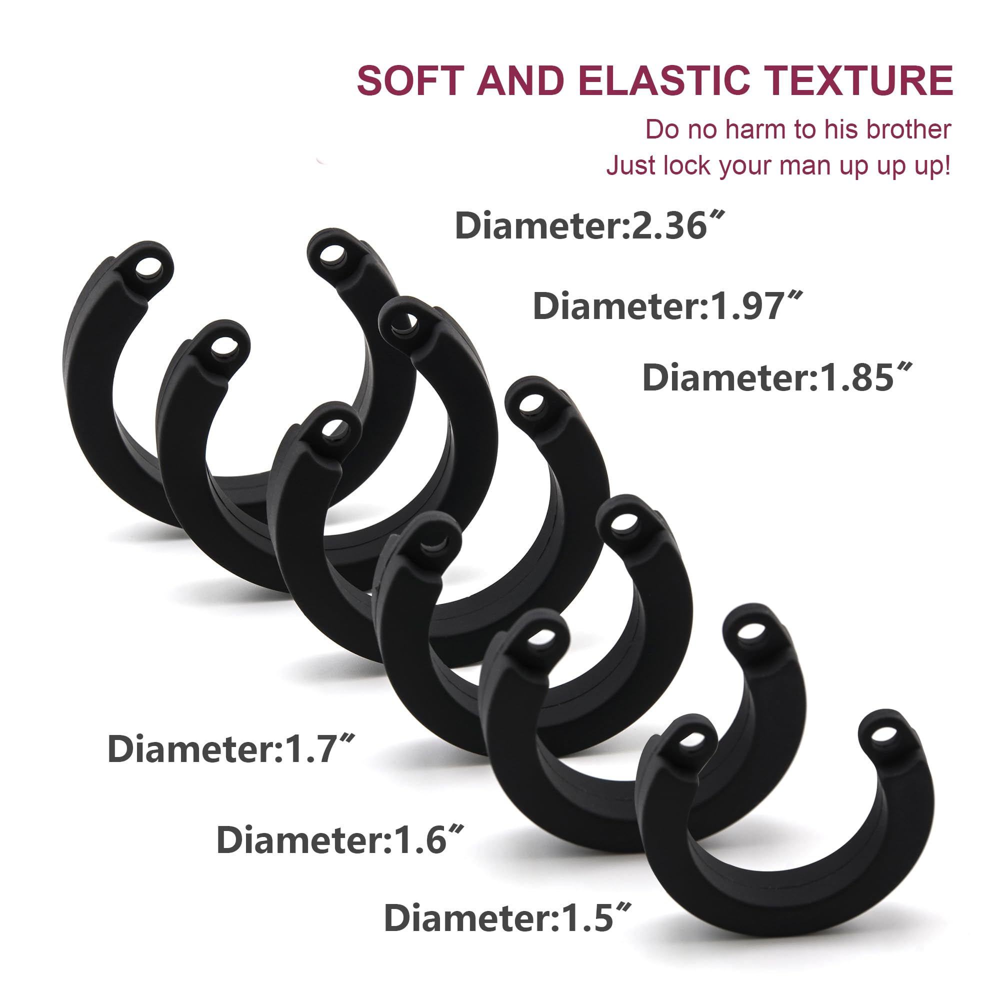 Rzy Silicone Cock Cage Chastity Cage Chastity Device For Male Penis Exercise (Pink)