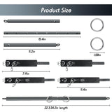 Spreader Bar Bondage Restraints BDSM Kit Couples Sex Toys, Adult Sex Toy with 4 Adjustable Cuffs, Whip & Blindfold, Bondage Gear