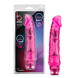 Blush Novelties B Yours Vibe #6 - Soft Realistic Multispeed Vibrating Dildo - 9.25 Inch Long - 1.75'' Wide - Flexible Shaft Conf