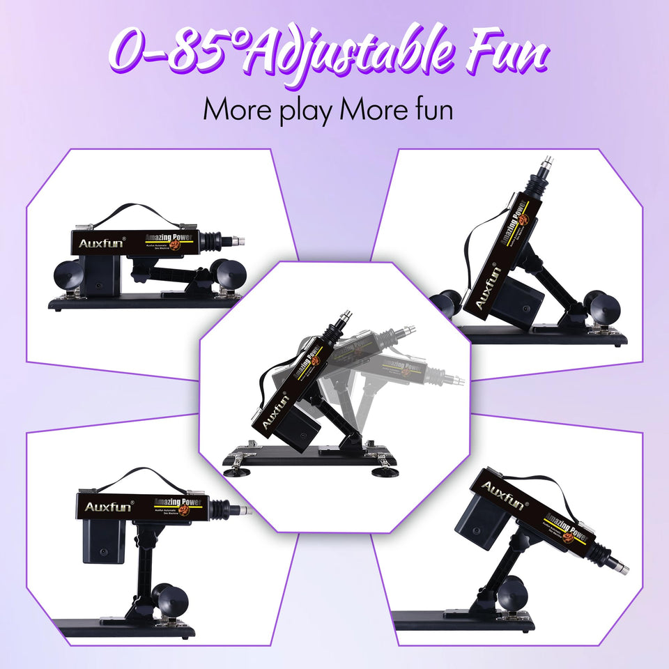 AUXFUN Sex Love Machine Adult Toy, 3XLR Connector Automatic Machines for Male and Female Masturbation, Automatic and Adjustable
