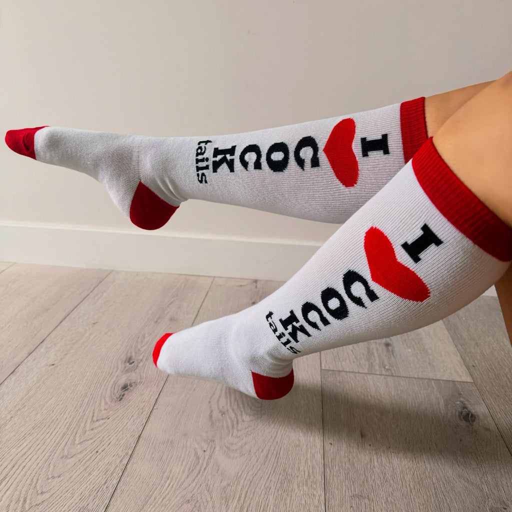 Cocktails acrylic knee socks O