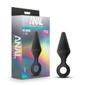 Blush Novelties Anal Adventures Platinum Silicone Plug - Tapered Butt Plug for Safe Anal Training - Comfortable Loop Base for Ea