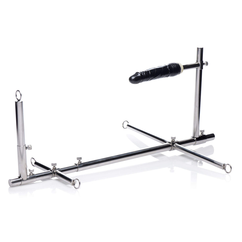Master Series Stuck And Stuffed Stockade With Dildo, Grey (Ae970)