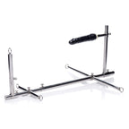 Master Series Stuck And Stuffed Stockade With Dildo, Grey (Ae970)