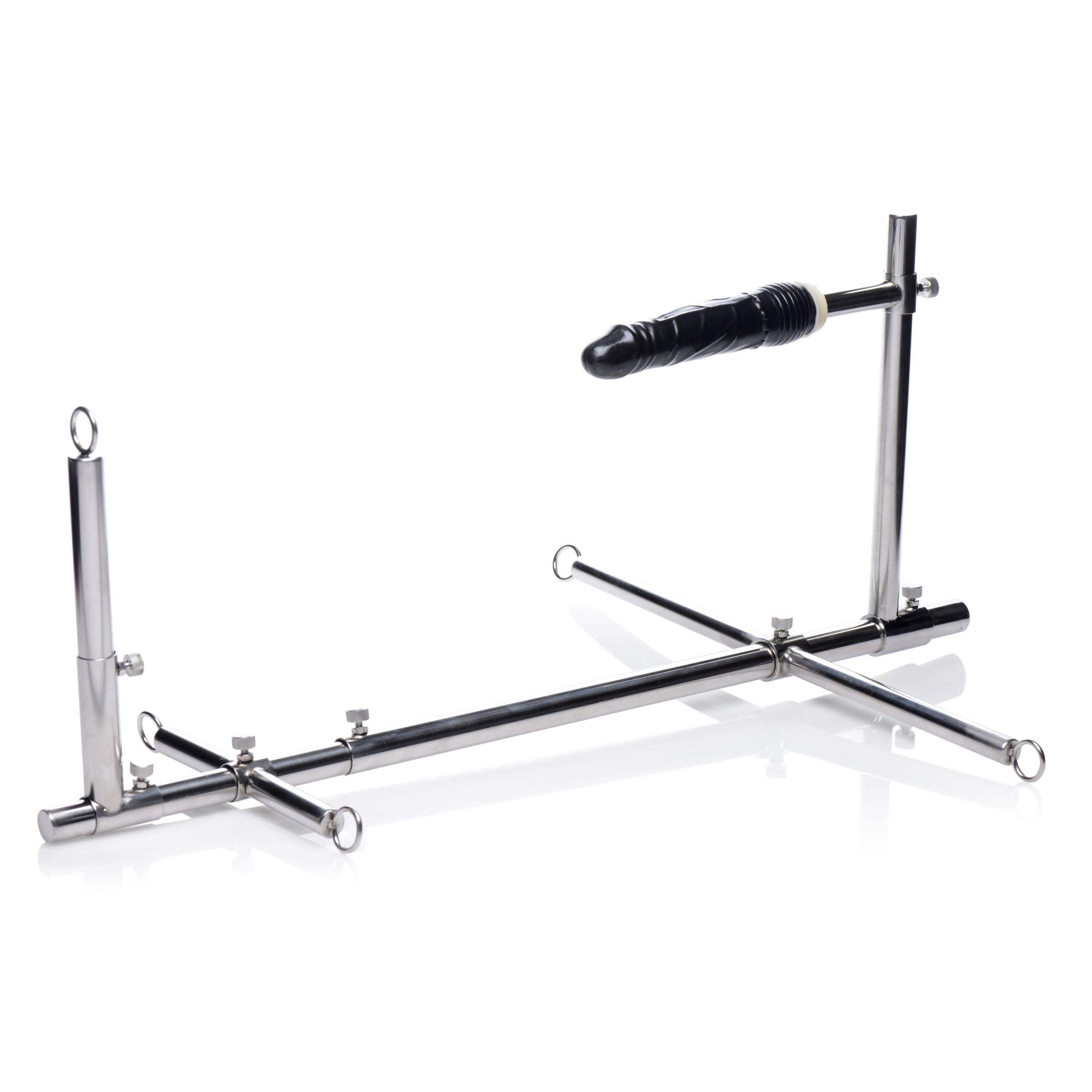 Master Series Stuck And Stuffed Stockade With Dildo, Grey (Ae970)