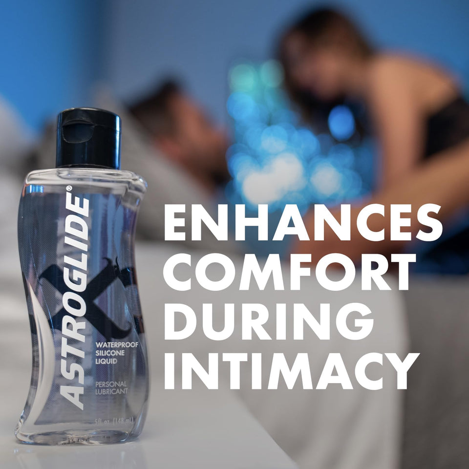Astroglide X, Premium Waterproof Silicone Personal Lubricant, 5 Oz.