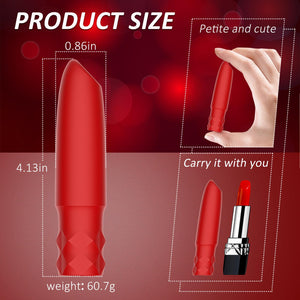 Bullet Vibrator Sex Toys All Silicone Rechargeable Vibrator with 10 Powerful Vibration & Quiet Modes,Fully Waterproof, USB Recha