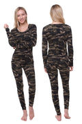 Ultra Dry Women Thermal Underwear Set; Base Layer Soft Fleece Lining Ladies 2 pc Top Shirt & Bottom Leggings Tights Long Johns(C