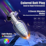 HODEVO Adult Anal Plug Sex Toy, Vibrating Anal Butt Plug, Light Up But Plug with App and Remote Controlled Vibrator, Stainless S