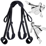 Sex Toys BDSM Bondage Restraints - Adult Toys Sex Straps Neck to Wrist Thigh Sex Sling & Ankle Kits with Adjustable, Kinky Bed R
