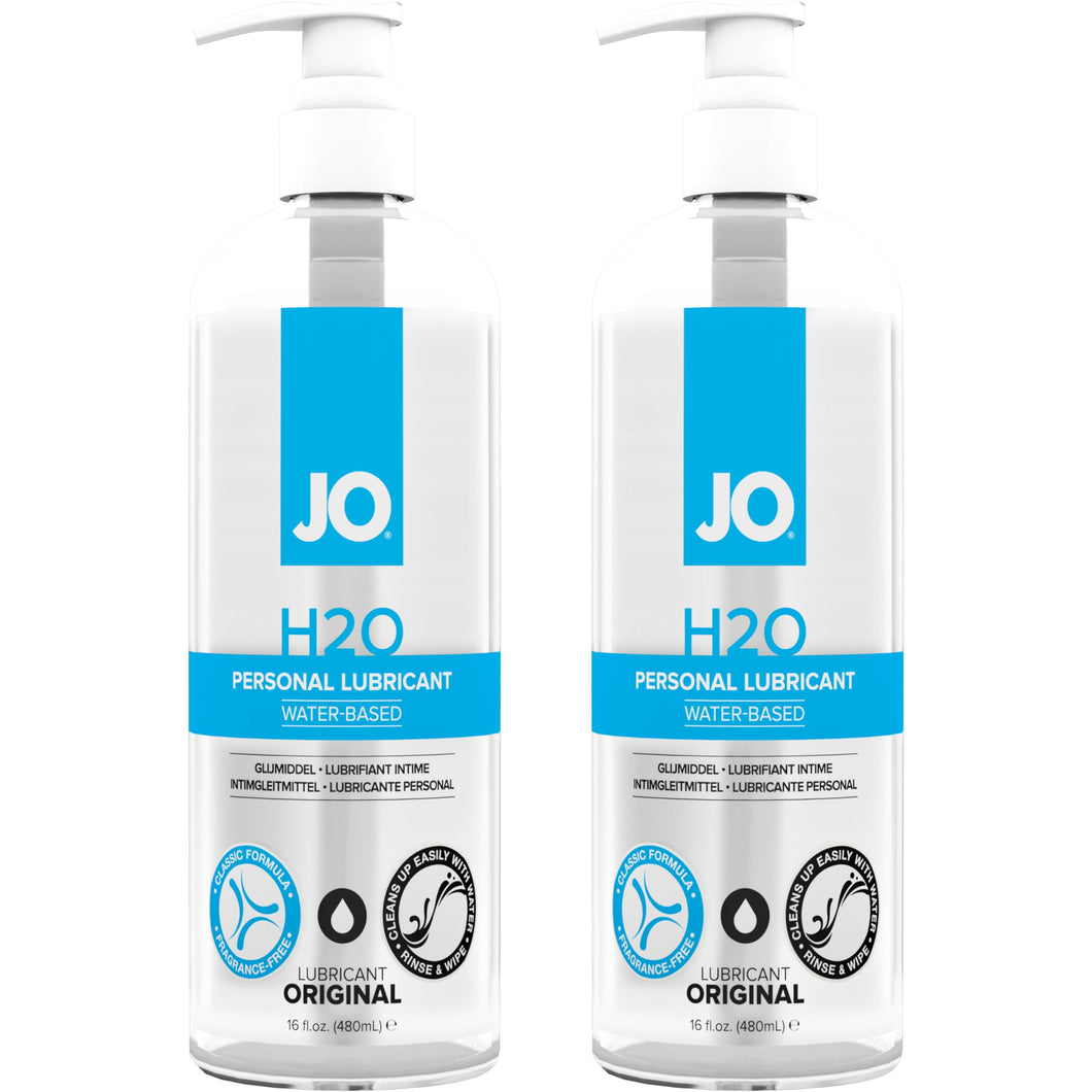 2 PACK System Jo H2O Water-based Lubricant-16 oz
