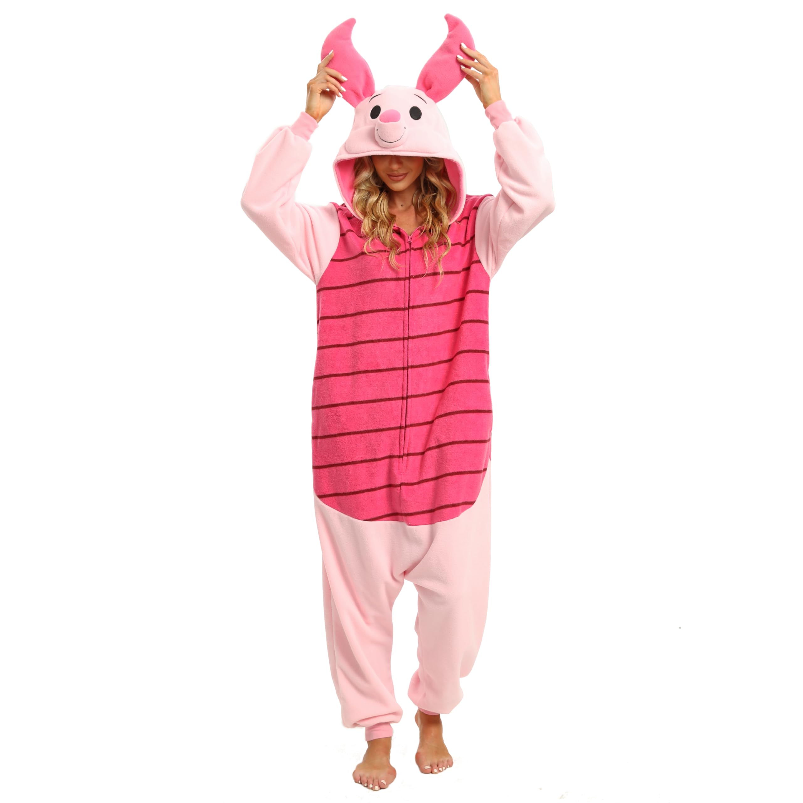 NAITOKE Adults Animal Onesie Halloween Costumes Cosplay Pajamas Rose