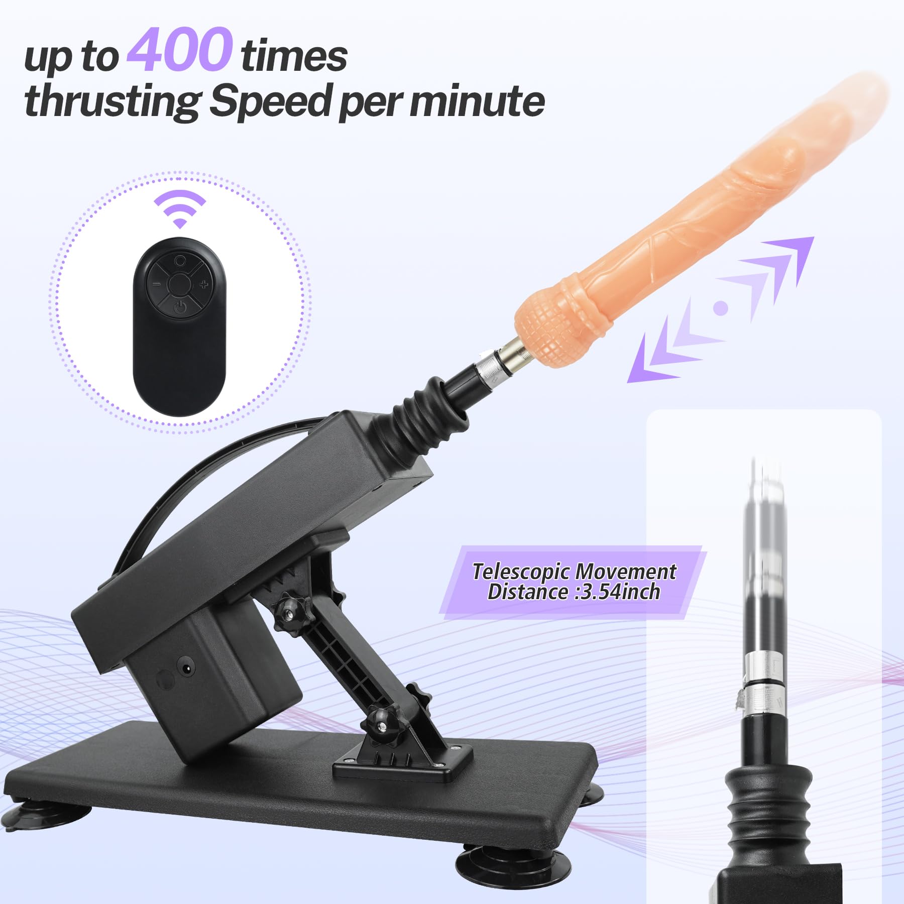 WIMOSO Sex Machine Thrusting Dildo Machine for Women for Solo and Couple, Sex Toy Kit with Remote Control, Automatic Thrusting M