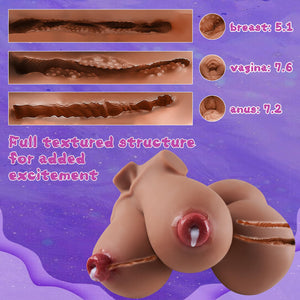 Zonbik 24lb Adult Sex Doll Male Masturbator, 4 in 1 Female Torso Love Doll with Big Boobs, Big Ass, 3D Realistic Torso Sex Dolls