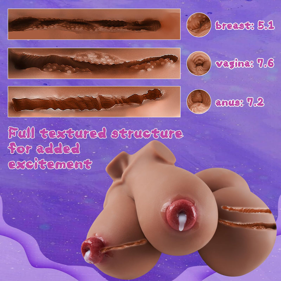 Zonbik 24lb Adult Sex Doll Male Masturbator, 4 in 1 Female Torso Love Doll with Big Boobs, Big Ass, 3D Realistic Torso Sex Dolls