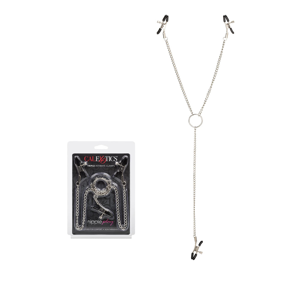 Calexotics Nipple Play Triple Intimate Clamps, Silver