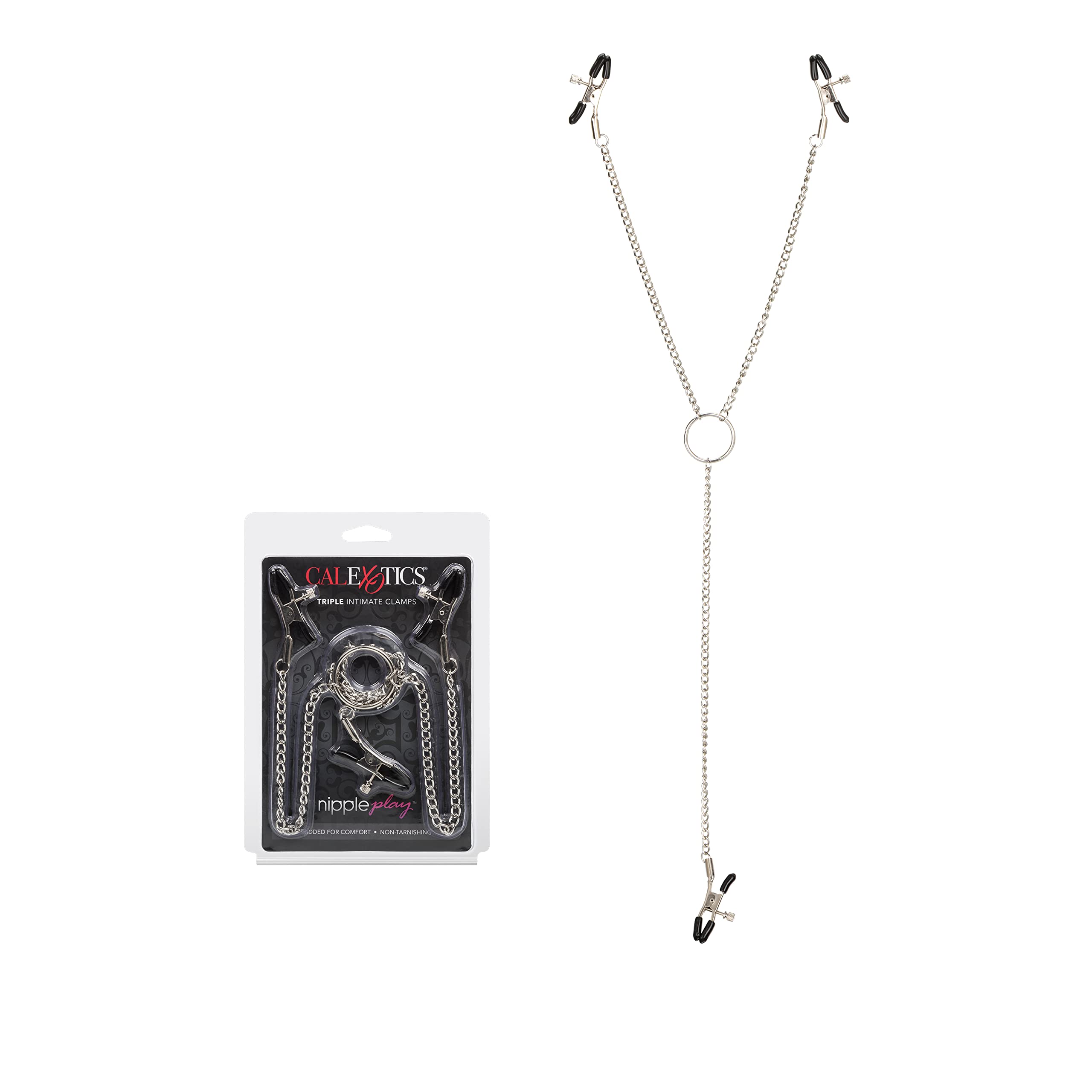 Calexotics Nipple Play Triple Intimate Clamps, Silver