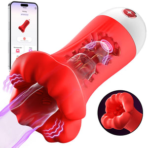Uoffile Male Masturbator Sex Toys for Men - 4IN1 Penis Vibrator Pocket Pussy Pump with 9 Training Stroker Modes & App Remote Con