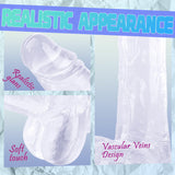 8.2 '' Long G-spot Dildo, Body Safe Material, Lifelike Skin-Touching Feeling, Powerful Suction Cup Dildo for Hands-Free Play & A