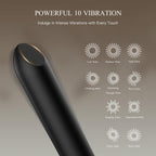 Bullet Vibrator with Angled Tip for Precision Clitoral Stimulation, Discreet Rechargeable Lipstick Vibe with 10 Vibration Modes