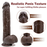 9.25 Inch Realistic Dildo Adult Sex Toys for Women Men, Lifelike G Spot Clitoral Black Huge Dildo with Strong Suction Cup for Ha