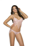 Elegant Moments Remy Bra & Panty Set, S, Dusty Rose