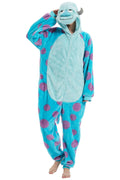 Sqlszt Animal Sulley Monster Onesie Adult Sullivan One Piece Pajamas Unisex Cosplay Costume For Women Men Blue XL