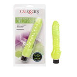 CalExotics Glow-In-The-Dark Jelly Penis Vibe, Green, 7