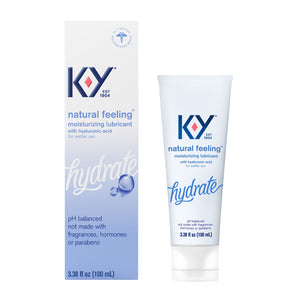 Water Based Lube K-Y Natural Feeling 3.38 Fl Oz Personal Lubricant For Adult Couples, Men, Women, Pleasure Enhancer, Vaginal Moi